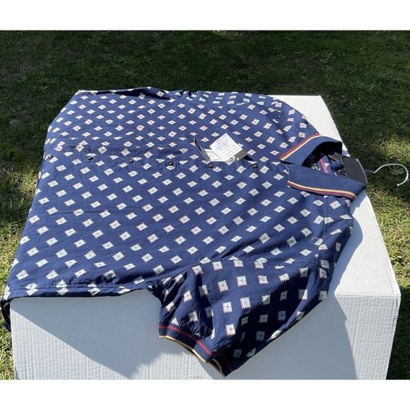 G-Net Button Down Men’s Navy Shirt Size 3XL NWT Style #BSS-61XA - Picture 4 of 6